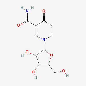 molecular formula C11H14N2O6 B1254396 1-[3,4-Dihydroxy-5-(hydroxymethyl)oxolan-2-yl]-4-oxopyridine-3-carboxamide 