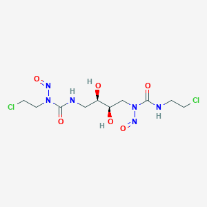 molecular formula C10H18Cl2N6O6 B1254402 N-(2-Chloroethyl)-N'-[(2R,3R)-4-[[[(2-chloroethyl)amino]carbonyl]nitrosoamino]-2,3-dihydroxybutyl]-N-nitrosourea 