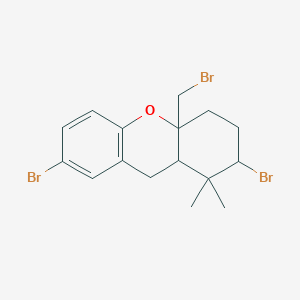 molecular formula C16H19Br3O B1254420 1,1-Dimethyl-2,7-dibromo-4a-(bromomethyl)-1,2,3,4,4a,9a-hexahydro-9H-xanthene 