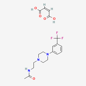 molecular formula C19H24F3N3O5 B1254437 (Z)-but-2-enedioic acid;N-[2-[4-[3-(trifluoromethyl)phenyl]piperazin-1-yl]ethyl]acetamide 