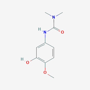 molecular formula C10H14N2O3 B12544410 N'-(3-Hydroxy-4-methoxyphenyl)-N,N-dimethylurea CAS No. 144602-70-0