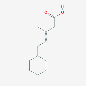 molecular formula C12H20O2 B12544499 5-Cyclohexyl-3-methylpent-3-enoic acid CAS No. 142286-41-7