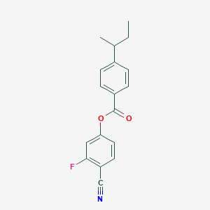 molecular formula C18H16FNO2 B12544546 4-Cyano-3-fluorophenyl 4-(butan-2-yl)benzoate CAS No. 143995-50-0