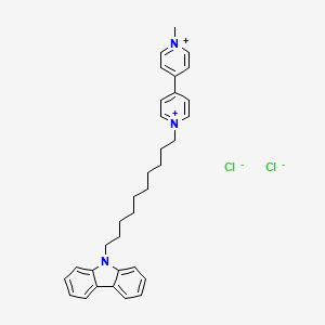 molecular formula C33H39Cl2N3 B12544567 1-[10-(9H-Carbazol-9-yl)decyl]-1'-methyl-4,4'-bipyridin-1-ium dichloride CAS No. 830356-27-9