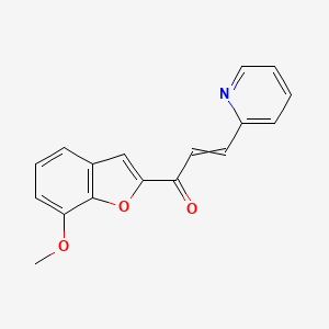 1-(7-Methoxy-1-benzofuran-2-yl)-3-(pyridin-2-yl)prop-2-en-1-one