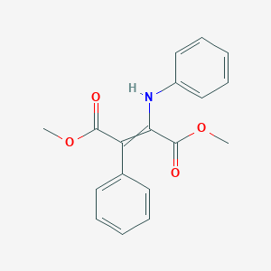 molecular formula C18H17NO4 B12544586 Dimethyl 2-anilino-3-phenylbut-2-enedioate CAS No. 143145-84-0