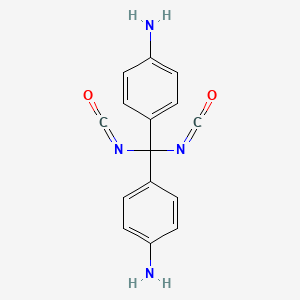 molecular formula C15H12N4O2 B12544599 Bis(4-aminophenyl)methylenediisocyanate CAS No. 143186-06-5