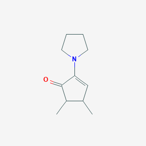 molecular formula C11H17NO B12544604 trans-4,5-Dimethyl-2-(1-pyrrolidinyl)-2-cyclopenten-1-one CAS No. 657394-43-9