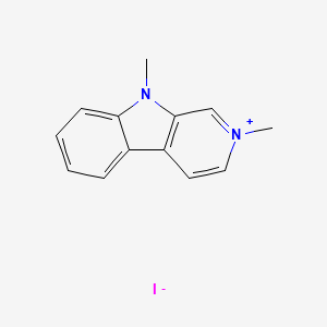molecular formula C13H13IN2 B1254462 2,9-Dimethyl-beta-carbolinium iodide 