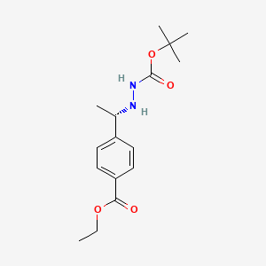 (S)-tert-butyl 2-(1-(4-(ethoxycarbonyl)phenyl)ethyl)hydrazinecarboxylate