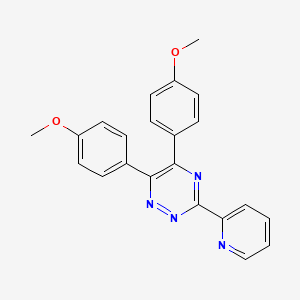 molecular formula C22H18N4O2 B12544632 5,6-Bis(4-methoxyphenyl)-3-(pyridin-2-yl)-1,2,4-triazine CAS No. 145772-27-6