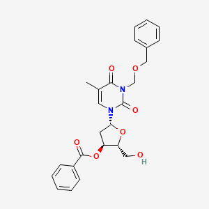 [(2R,3S,5R)-2-(hydroxymethyl)-5-[5-methyl-2,4-dioxo-3-(phenylmethoxymethyl)pyrimidin-1-yl]oxolan-3-yl] benzoate