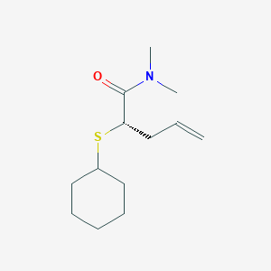 molecular formula C13H23NOS B12544655 4-Pentenamide, 2-(cyclohexylthio)-N,N-dimethyl-, (2S)- CAS No. 670223-05-9