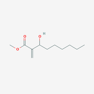 molecular formula C11H20O3 B12544681 Nonanoic acid, 3-hydroxy-2-methylene-, methyl ester CAS No. 143164-96-9