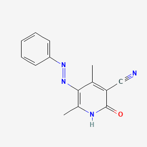 4,6-Dimethyl-2-oxo-5-(2-phenylhydrazinylidene)-2,5-dihydropyridine-3-carbonitrile