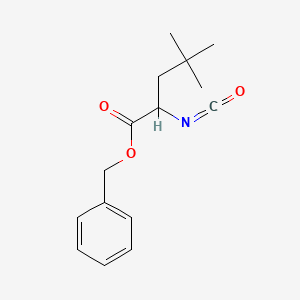 molecular formula C15H19NO3 B12544719 Benzyl 2-isocyanato-4,4-dimethylpentanoate 