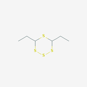 molecular formula C6H12S4 B12544724 4,6-Diethyl-1,2,3,5-tetrathiane CAS No. 143193-10-6