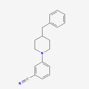 molecular formula C19H20N2 B12544725 Benzonitrile, 3-[4-(phenylmethyl)-1-piperidinyl]- CAS No. 831203-56-6