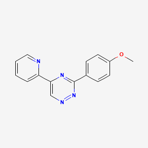 molecular formula C15H12N4O B12544739 1,2,4-Triazine, 3-(4-methoxyphenyl)-5-(2-pyridinyl)- CAS No. 832686-81-4