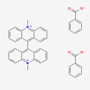 molecular formula C42H32N2O4 B12544743 10,10'-Dimethyl-9,9'-biacridin-10-ium dibenzoate CAS No. 658699-99-1