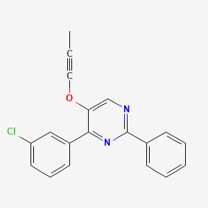 4-(3-Chlorophenyl)-2-phenyl-5-[(prop-1-yn-1-yl)oxy]pyrimidine