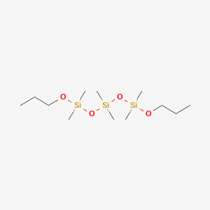 molecular formula C12H32O4Si3 B12544756 1,1,3,3,5,5-Hexamethyl-1,5-dipropoxytrisiloxane CAS No. 663929-03-1