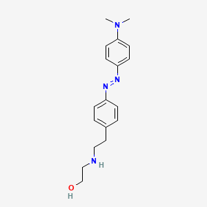 molecular formula C18H24N4O B12544778 2-{[2-(4-{(E)-[4-(Dimethylamino)phenyl]diazenyl}phenyl)ethyl]amino}ethan-1-ol CAS No. 143057-15-2