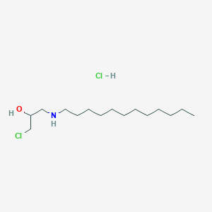 molecular formula C15H33Cl2NO B12544782 1-Chloro-3-(dodecylamino)propan-2-ol;hydrochloride CAS No. 152102-87-9