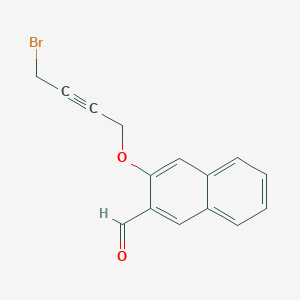 3-[(4-Bromobut-2-yn-1-yl)oxy]naphthalene-2-carbaldehyde