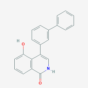 4-([1,1'-Biphenyl]-3-yl)-5-hydroxyisoquinolin-1(2H)-one