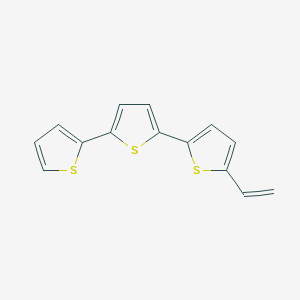 molecular formula C14H10S3 B12544872 2-ethenyl-5-(5-thiophen-2-ylthiophen-2-yl)thiophene CAS No. 143499-84-7