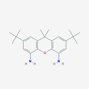 molecular formula C23H32N2O B12544893 2,7-DI-Tert-butyl-9,9-dimethyl-9H-xanthene-4,5-diamine CAS No. 155126-22-0