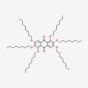 molecular formula C62H104O8 B12544899 1,2,3,5,6,7-Hexakis(octyloxy)anthracene-9,10-dione CAS No. 146667-74-5