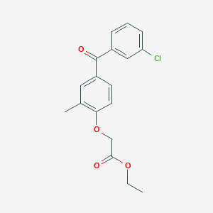 Ethyl [4-(3-chlorobenzoyl)-2-methylphenoxy]acetate