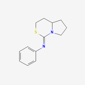 molecular formula C13H16N2S B12544939 Benzenamine, N-(hexahydro-1H-pyrrolo[1,2-c][1,3]thiazin-1-ylidene)- CAS No. 668421-50-9