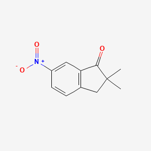 molecular formula C11H11NO3 B12544944 1H-Inden-1-one, 2,3-dihydro-2,2-dimethyl-6-nitro- CAS No. 151696-97-8