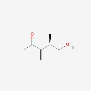 molecular formula C7H12O2 B12544947 (4R)-5-hydroxy-4-methyl-3-methylidenepentan-2-one CAS No. 668995-06-0