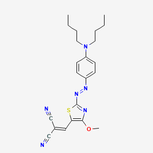 molecular formula C22H26N6OS B12544953 [(2-{(E)-[4-(Dibutylamino)phenyl]diazenyl}-4-methoxy-1,3-thiazol-5-yl)methylidene]propanedinitrile CAS No. 153196-70-4