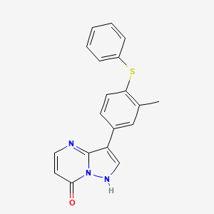 3-[3-Methyl-4-(phenylsulfanyl)phenyl]pyrazolo[1,5-a]pyrimidin-7(1H)-one