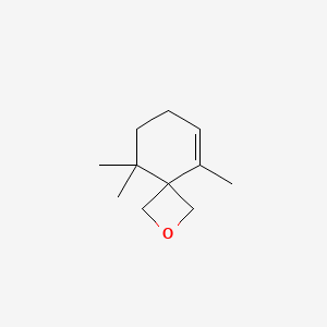 molecular formula C11H18O B12544978 5,9,9-Trimethyl-2-oxaspiro[3.5]non-5-ene CAS No. 142746-97-2