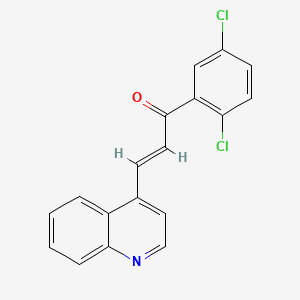 molecular formula C18H11Cl2NO B1254499 1-(2,5-Dichlorophenyl)-3-(4-quinolinyl)-2-propen-1-one 