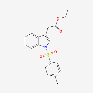 molecular formula C19H19NO4S B12544996 1H-Indole-3-acetic acid, 1-[(4-methylphenyl)sulfonyl]-, ethyl ester CAS No. 653586-68-6