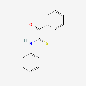 molecular formula C14H10FNOS B12545013 N-(4-Fluorophenyl)-2-phenyl-2-oxothioacetamide 