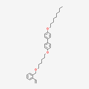 molecular formula C36H48O3 B12545086 4-({6-[(2-Ethenylphenyl)methoxy]hexyl}oxy)-4'-(nonyloxy)-1,1'-biphenyl CAS No. 143362-97-4