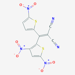 [(3,5-Dinitrothiophen-2-yl)(5-nitrothiophen-2-yl)methylidene]propanedinitrile