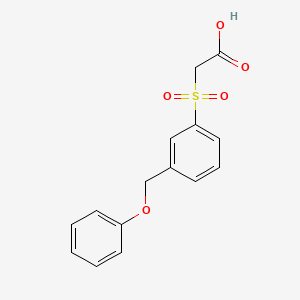 molecular formula C15H14O5S B12545098 2-[3-(Phenoxymethyl)phenyl]sulfonylacetic acid CAS No. 653588-52-4