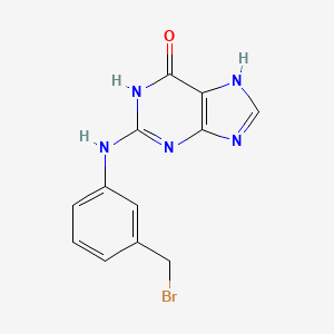 2-[3-(Bromomethyl)anilino]-3,7-dihydro-6H-purin-6-one