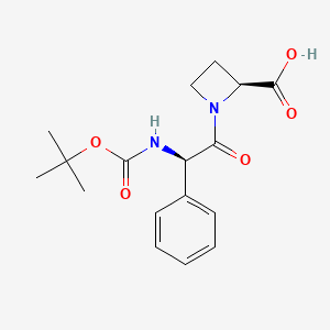 molecular formula C17H22N2O5 B12545122 (2S)-1-{(2R)-2-[(tert-Butoxycarbonyl)amino]-2-phenylacetyl}azetidine-2-carboxylic acid CAS No. 866099-92-5