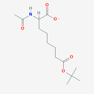 molecular formula C14H24NO5- B12545127 2-Acetamido-8-tert-butoxy-8-oxooctanoate CAS No. 853152-74-6