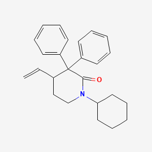 molecular formula C25H29NO B12545133 1-Cyclohexyl-4-ethenyl-3,3-diphenylpiperidin-2-one CAS No. 652995-74-9